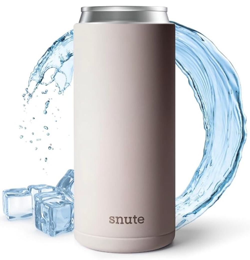 Vacuum Insulated Stainless Steel Drink Sleeve, Slim Can Cooler, 12oz Can- Cloud